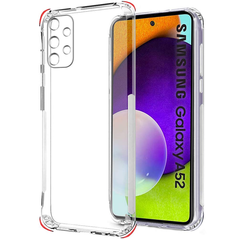 Transparent Silicone Mobile Back Cover for Samsung A 52 (Soft & Flexible Back Cover)