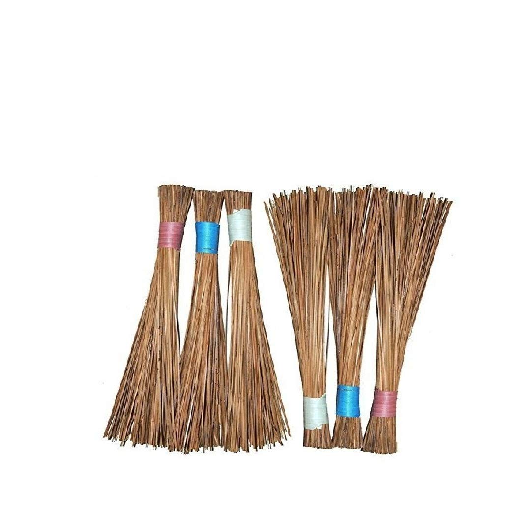 Coconut Fiber Broomstick/Jharu for Wet Floor, Garden, Outdoor Cleaning Brooms Bathrooms and Wet Floor Cleaning (Pack of 6)