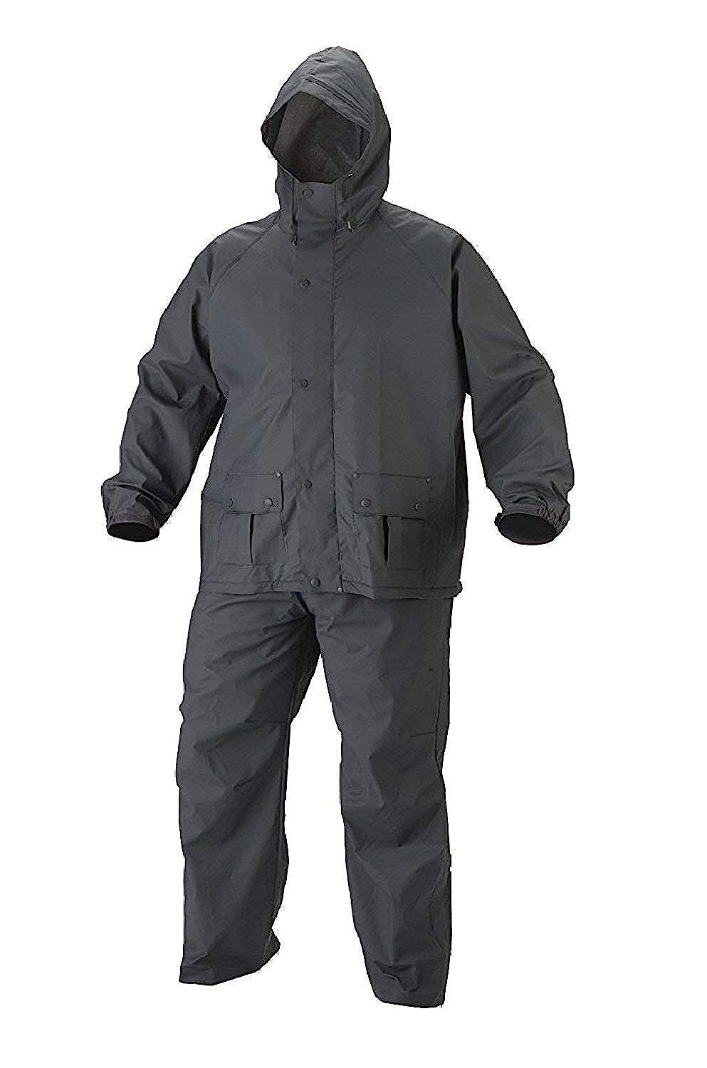 Rain Coat 100% Waterproof with Hood_Set of Top and Bottom Packed in a Storage Bag ( Color May Vary)