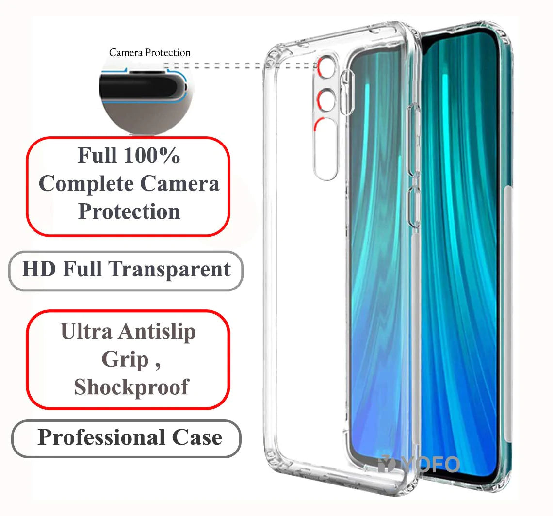 Transparent Silicone Mobile Back Cover Case, Xiaomi Redmi Note 8 Pro