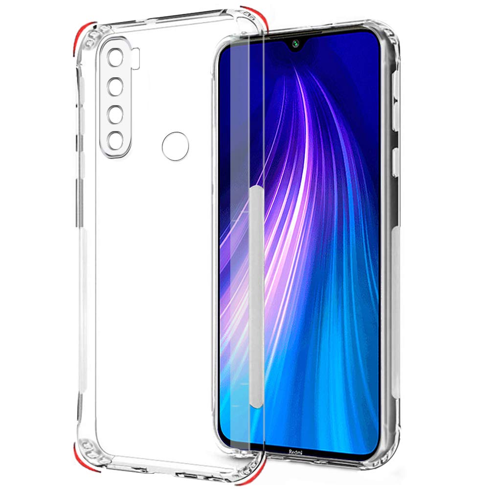 Transparent Silicone Mobile Back Cover Case, Xiaomi Redmi Note 8