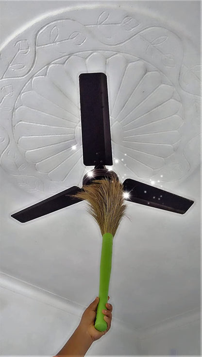 Soft Grass Broom (phool jhadu), Eco Friendly for Easy Floor Cleaning, Multi use (2 Units)
