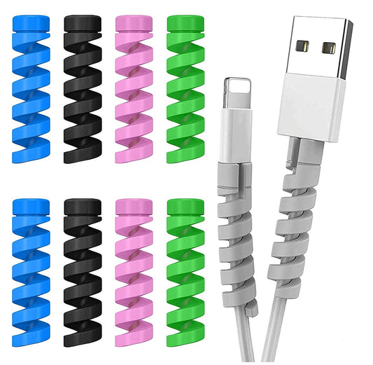 Spiral Cable Protector for Chargers & Earphones (Pack of 12 @58.90/-)