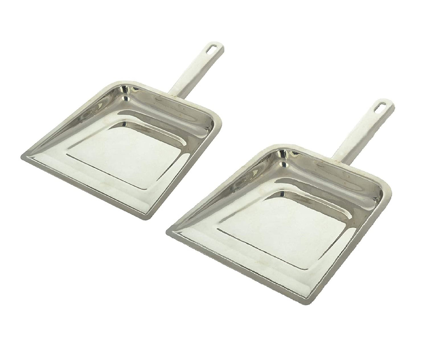 Stainless Steel Dustpan, Dust Collection Dust Pan Tray for Kitchen, Home, Office, Bathroom Etc - Pack of 2( Silver )
