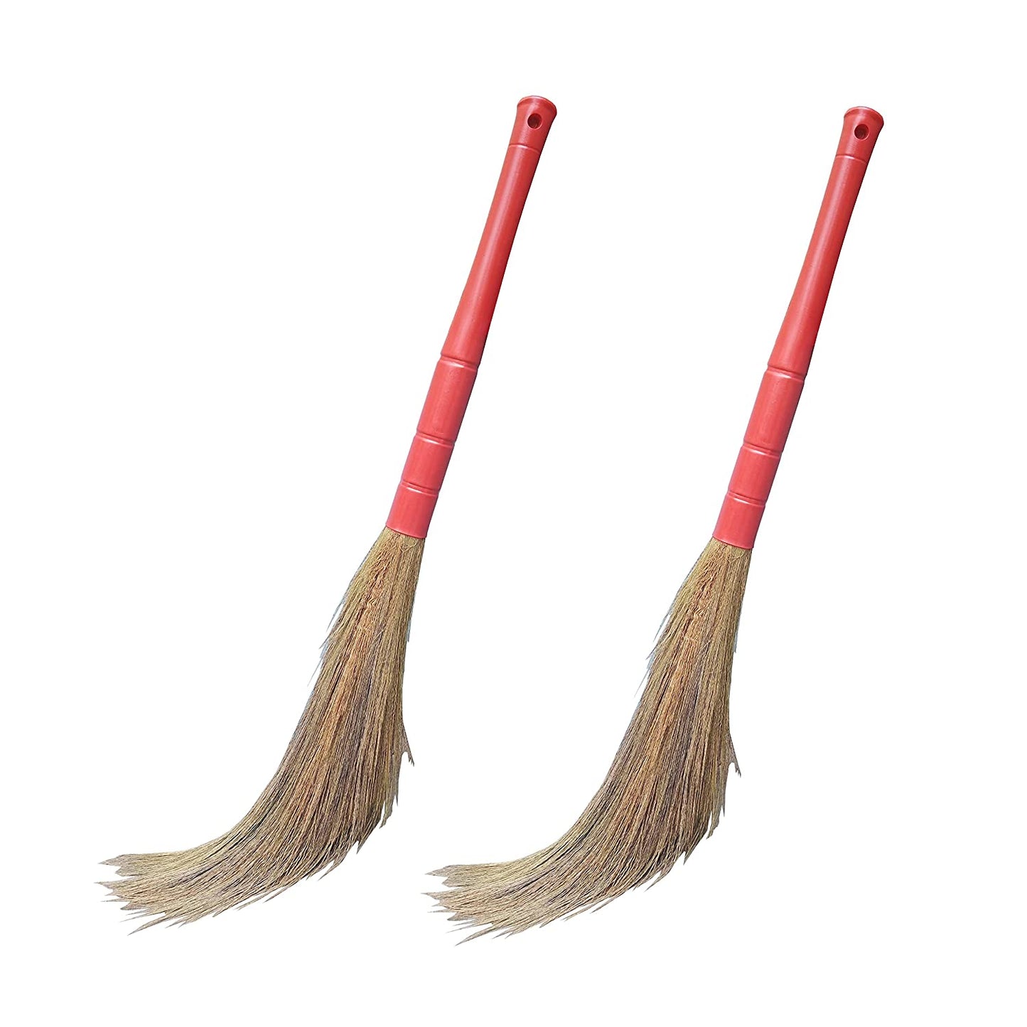 Soft Grass Broom (phool jhadu), Eco Friendly for Easy Floor Cleaning, Multi use (2 Units)