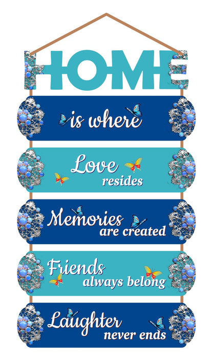 Wall Hangings Motivational Quotes on Home Lovely Memories | Wall Decor, Wall Art for Home Decoration for Livingroom, Bedroom (12X24 Inch)