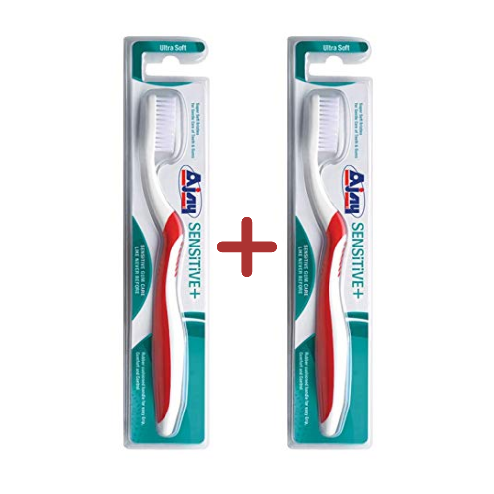 Ajay Sensitive Plus Toothbrush, Ultra Soft (Pack of 2)
