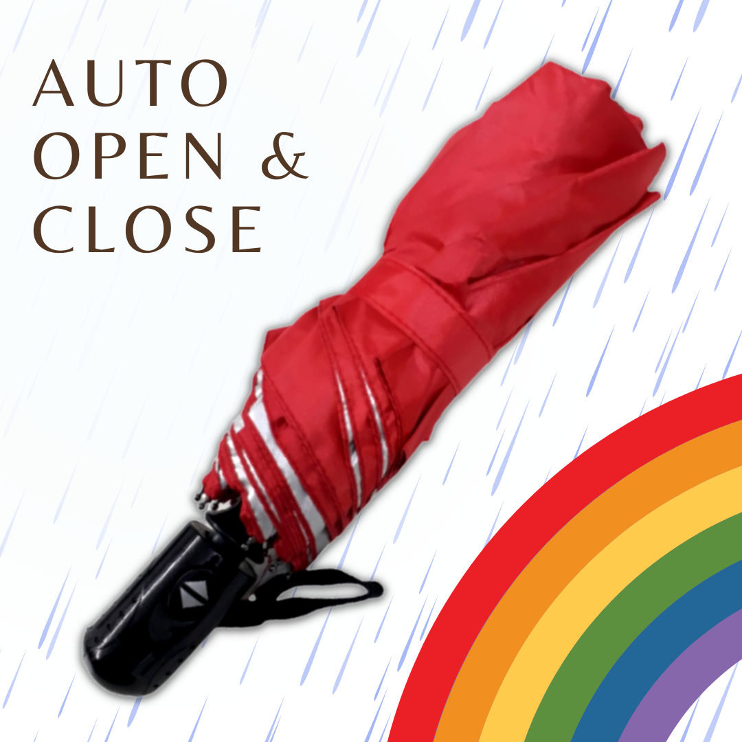 Umbrella (3 Fold) Rain, Sun Protection, Auto Open/Close Umbrella, Unisex (21 Inches)