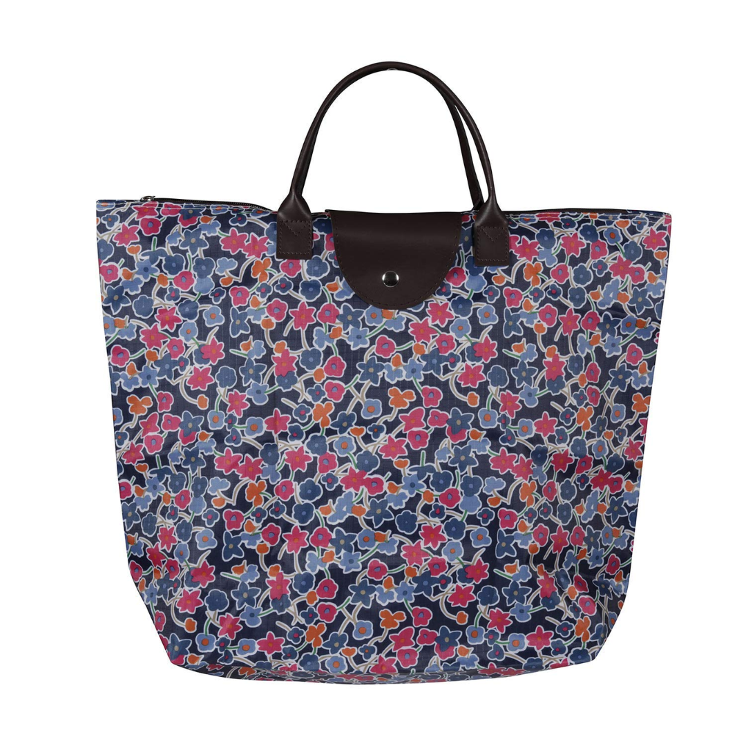 Printed Shopping Bag, Foldable and Waterproof Travel Shopping Handbag (Polyester Blend)