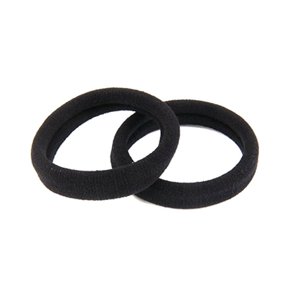 Hair Bands Elastic Satin fabric for Women or Girls Multi-color Pack of 12 Pcs (Black)