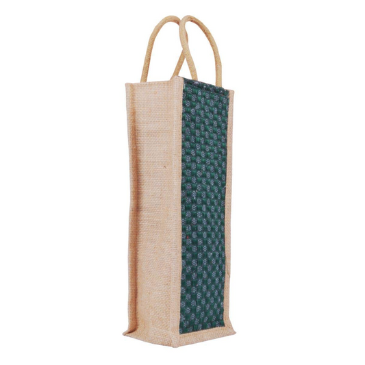 Jute Water Bottle Carry Bag, Bottle Cover Bag for Men & Women (Design & Color May Vary)