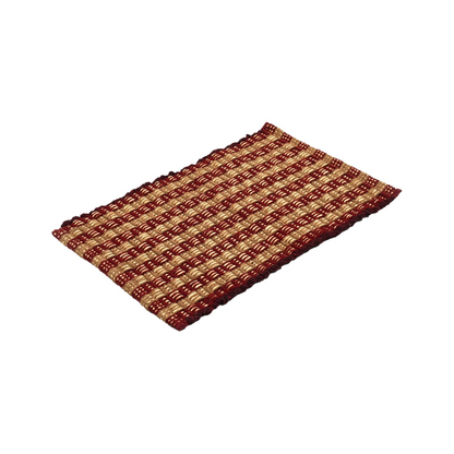 Washable Cotton Doormat, Bathmat - Maroon