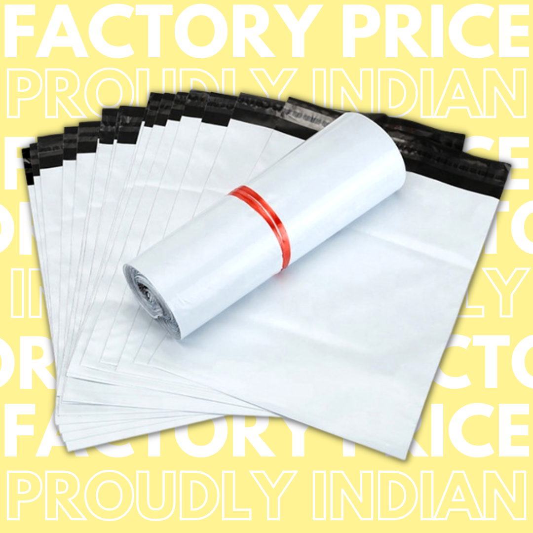 Courier Bags/Envelopes/Pouches/Cover 8X6 inches+ 2inch Flap  Pack of 50 Tamper Proof Plastic Polybags for Shipping/Packing (With POD)