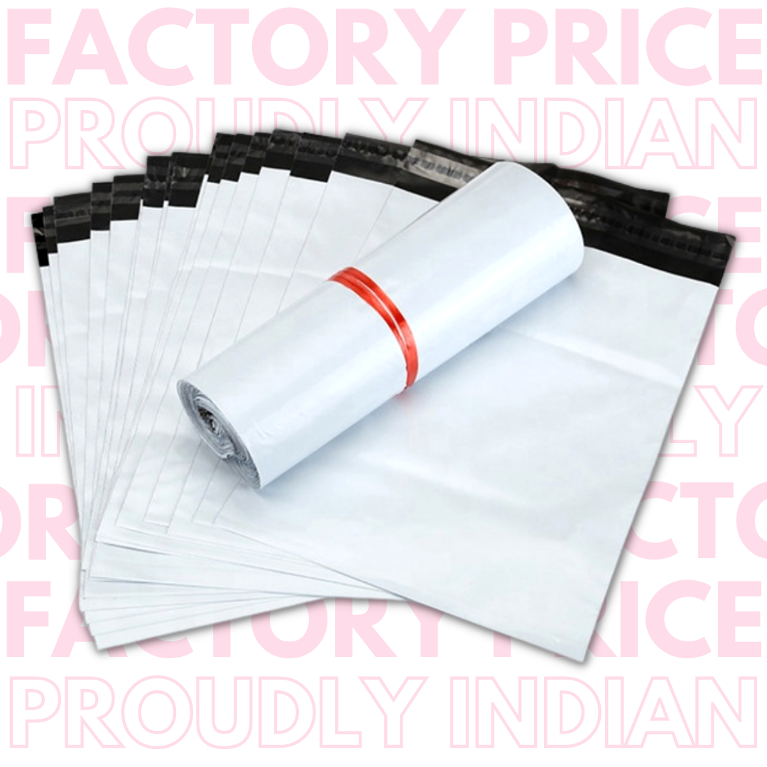 Courier Bags/Envelopes/Pouches/Cover 10X8 inches+ 2inch Flap  Pack of 50 Tamper Proof Plastic Polybags for Shipping/Packing (With POD)