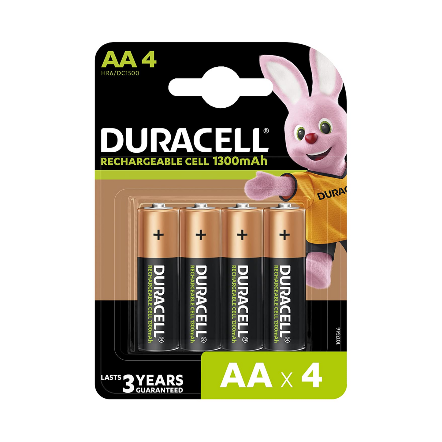 Duracell AA Rechargeable Batteries, 1300mAh (Pack of 4)