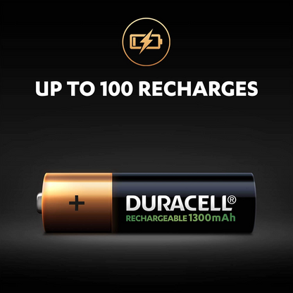 Duracell AA Rechargeable Batteries, 1300mAh (Pack of 2)
