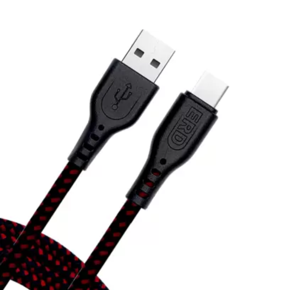 ERD UC-68 Type-C USB Cable, Braided Rugged Cable, Color May Vary (1 Meter)