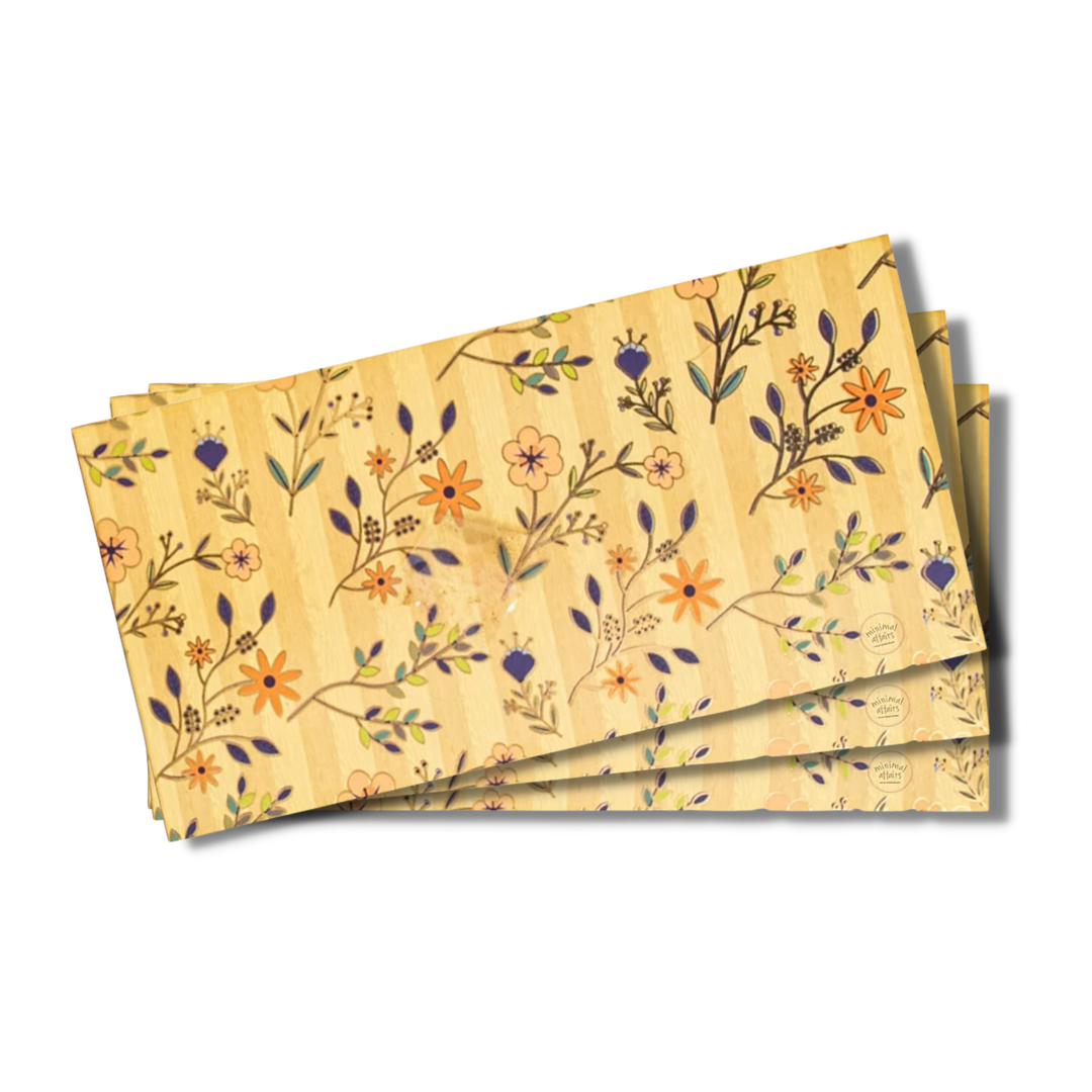 Petal Pattern Printed Shagun Cash Envelopes for Weddings Birthdays Rakhi Gifting (Pack of 10)