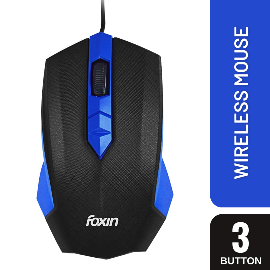Foxin Smart-Blue Wired Plug & Play USB Mouse