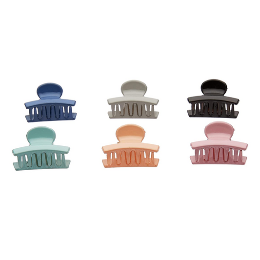Women's Hair Clips in Shiny Colours (Set of 6)