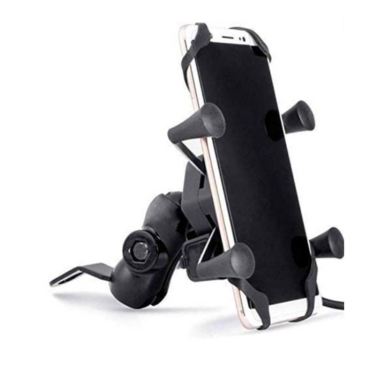 Mobile Holder for Bike & Scooter without Charger (Black)