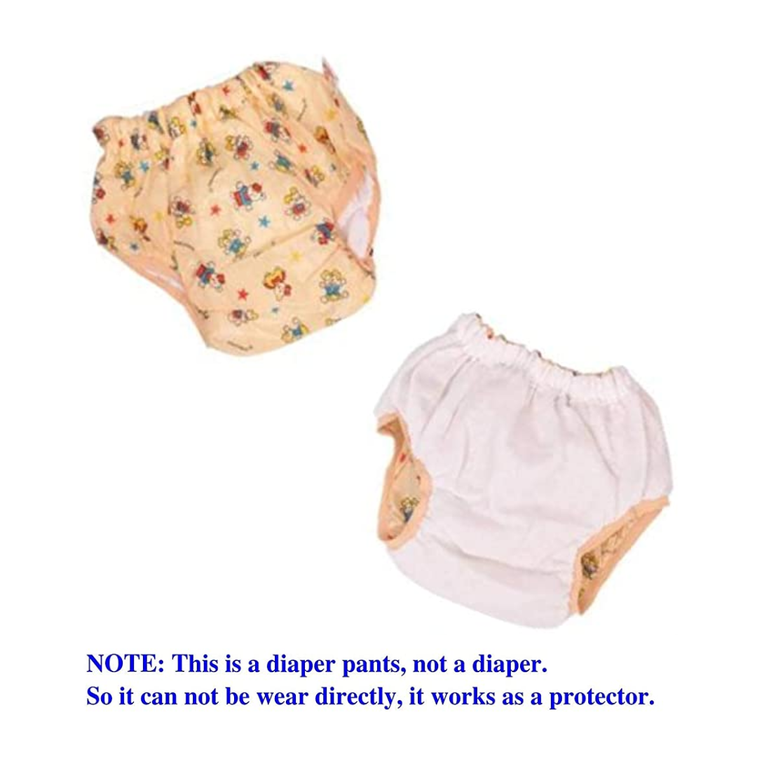 Washable Diaper Pants in Polyester PVC Jacket for Newborn Baby (Small, Pack of 3)