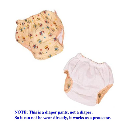Washable Diaper Pants in Polyester PVC Jacket for Newborn Baby (Large, Pack of 3)