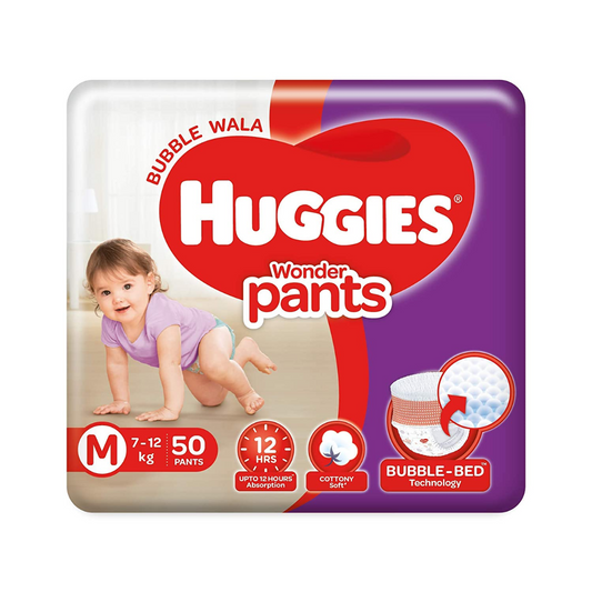 Huggies Wonder Pants, Medium (M) Size Baby Diaper Pants, 50 Count