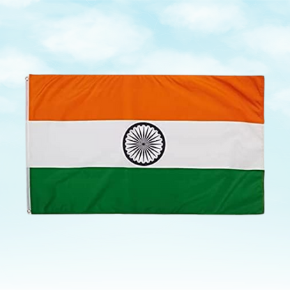 Indian Flag 17" X 26" Inches (Pack of 10, Cotton)