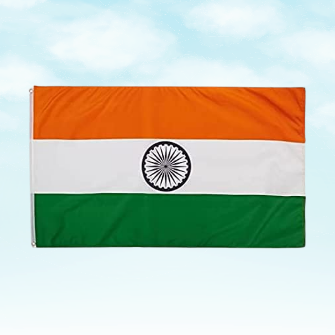 Indian Flag 17" X 26" Inches (Pack of 50, Cotton)