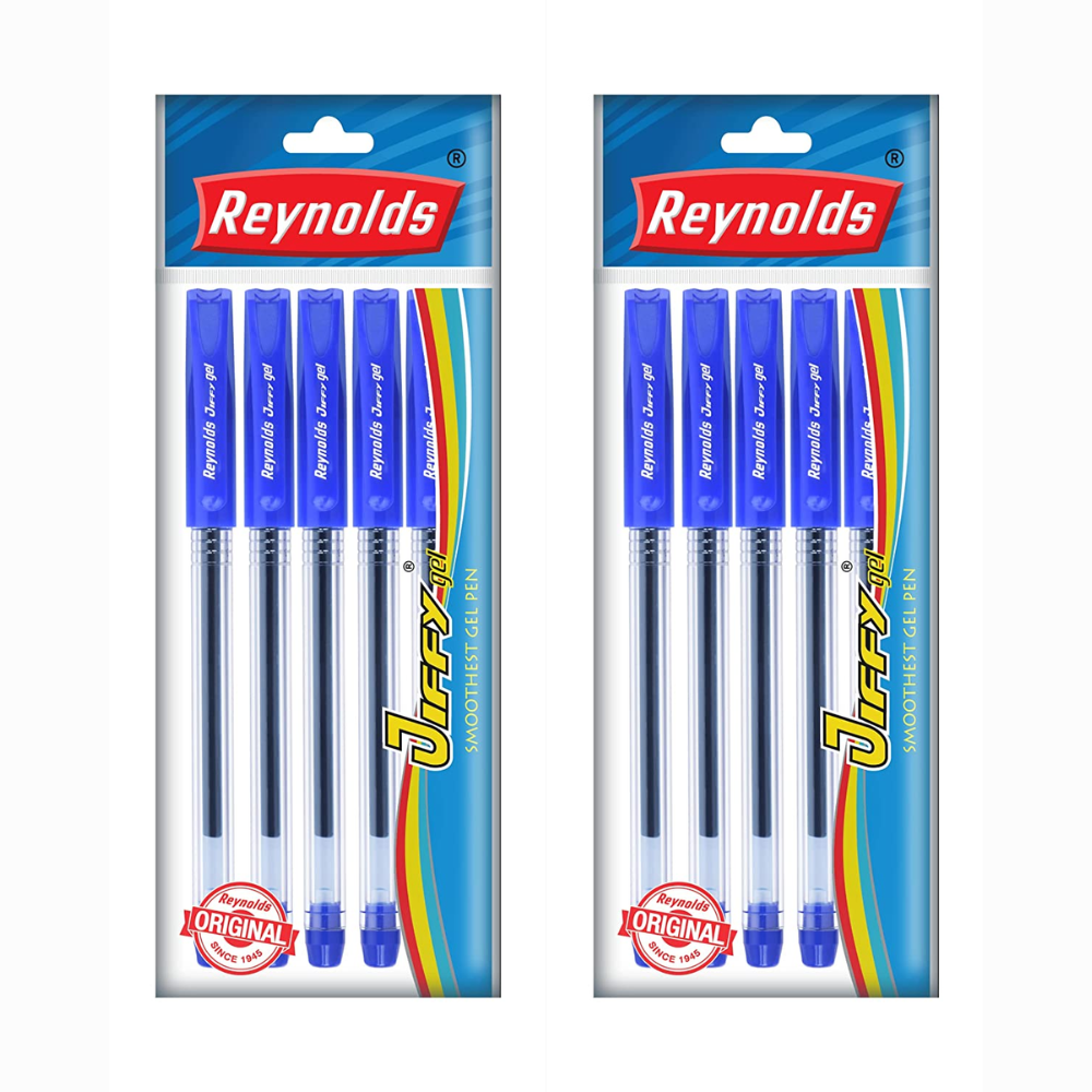 Reynolds Jiffy Blue Gel Pen, Lightweight Gel Pen with Comfortable Grip
