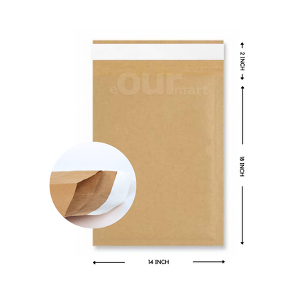 Paper Courier Bags, 14x18 Inches, (PB-3.5, 100 Bags)