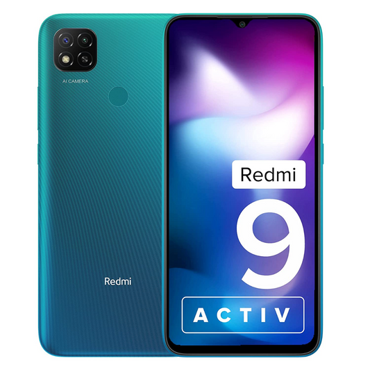 Redmi 9 Activ Mobile Phone with Free Silicone Cover (Coral Green, 4GB RAM, 64GB Storage)