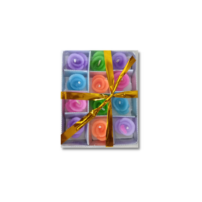 Flower Shape Floating Candles, Small Assorted Flower | Decorative Smokeless Floating Candles