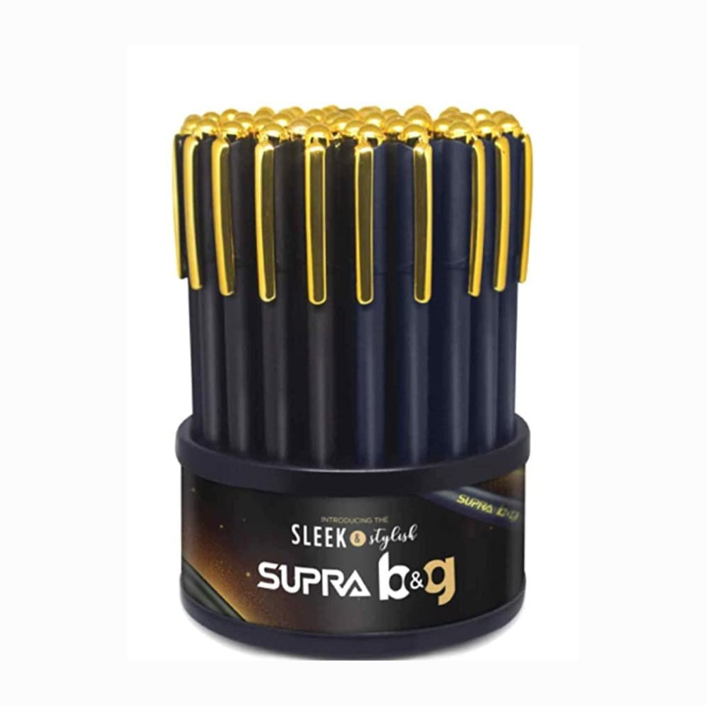 Supra B & G, Ball Point Pen, Gold for The Bold (Pack of 50)