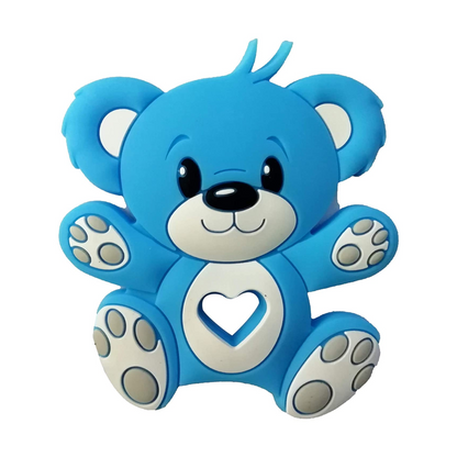 Teether for Babies, Teddy Bear Shaped Food Grade Silicone Baby Teethers BPA Free Chew Toy