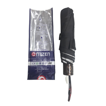 Citizen 3 Fold Umbrella, Manual Umbrella, Rain and UV Protection (6 Pcs, 21 Inch, Black)