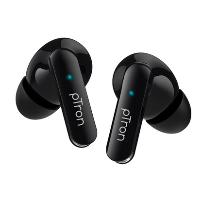 pTron Bassbuds Duo in Ear Earbuds with Mic, Type-C Fast Charging, IPX4 & Voice Assistance (color may vary)