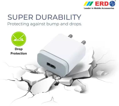 ERD Mobile Charger TC-21 with Micro USB Cable, 2.0 AMP (Fast Charging)